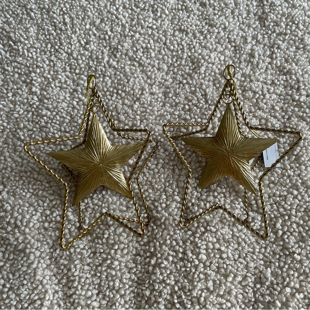 Gold star holiday ornaments - Picture 4 of 7
